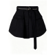 Black Chain-Belt Utility Mini Skirt