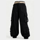 Black Multi-Pocket Cargo Jogger Pants