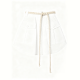 White Rope-Belt Utility Mini Skirt
