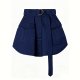 Navy Buckle-Belt Utility Mini Skirt